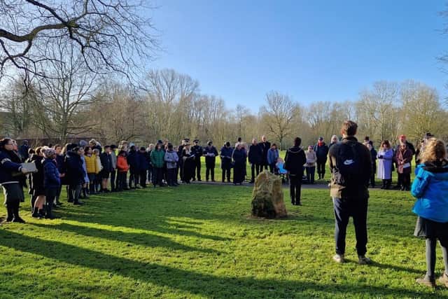 Community gathers to mark Holocaust Memorial Day in Bourton Park 