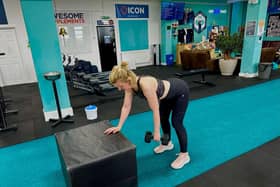 Victoria Skinner training in the gym