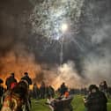 Fantastic firework night: Families enjoy the excellent display at Marsworth Recreation Ground. Picture: Beka Yalcin