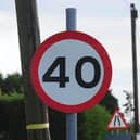 40mph sign