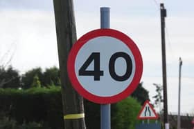 40mph sign
