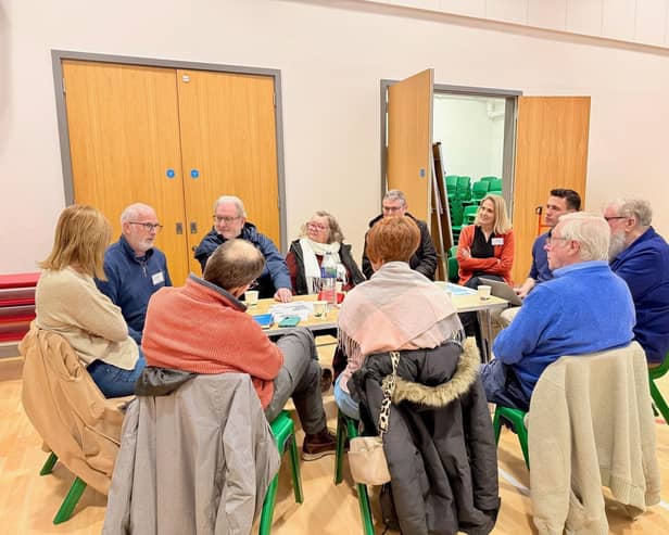 Laura Kyrke-Smith MP hosts an NHS consultation in Kingsbrook with members of the public, in which access to GP appointments was raised as an issue.