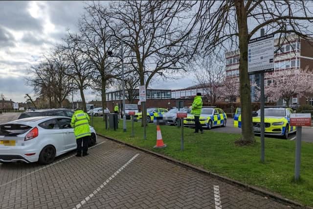 The police op was set up at Aylesbury College car park off the A418 Oxford Road