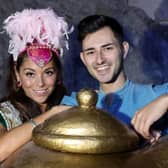 Melanie Elizabeth as Princess Jasmine and Kian Zomorodian as Aladdin