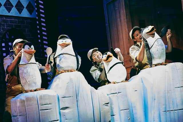 Penguin puppetry in Madagascar The Musical