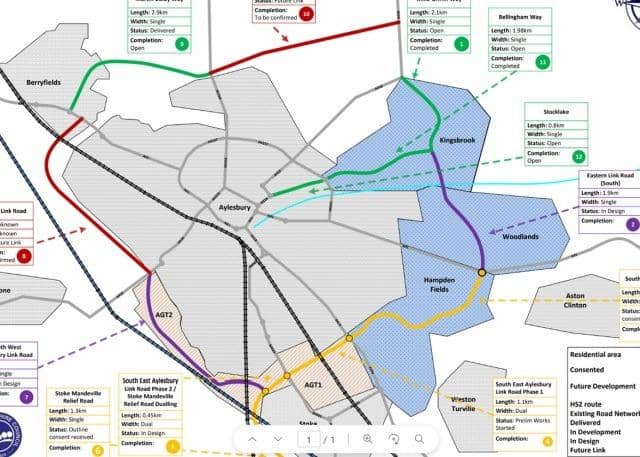 Bucks Council's link road masterplan for Aylesbury