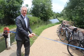Aylesbury MP Rob Butler opened the towpath