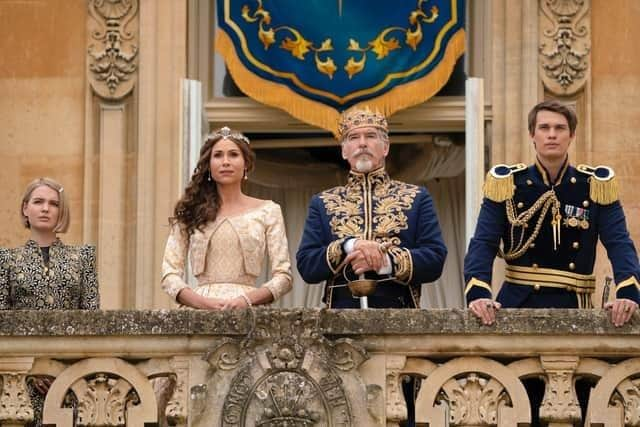 Pierce Brosnan and Minnie Driver at Waddesdon Manor