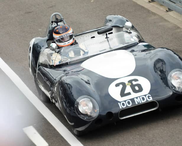 James Wood will be in action at the Circuit de la Sarthe this weekend driving this Lotus 15. (Photo: James Beckett)