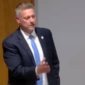Councillor Steven Broadbent speaking at a meeting about the issue. (Credit: Buckinghamshire Council)