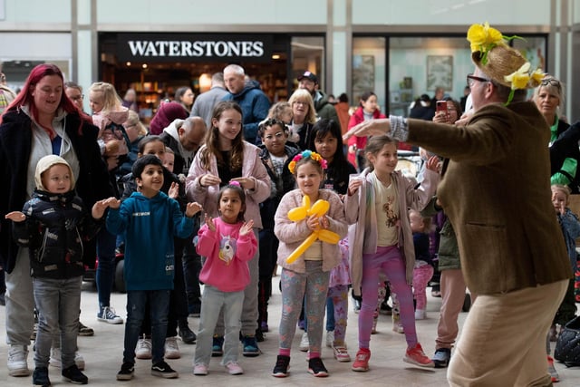 Youngsters joined in with the singing and dancing, photo from Derek Pelling