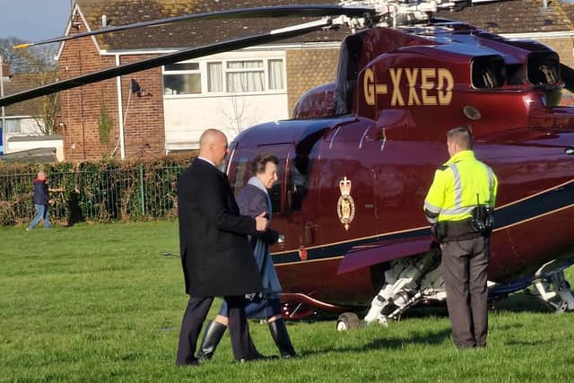 The royal helicopter spotted in Aylesbury, photo from Nadia Badshah