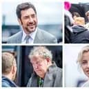 Javier Bardem, Brad Pitt, Jeremy Clarkson, and Leah Williamson. Photos from  Kirsty Edmonds