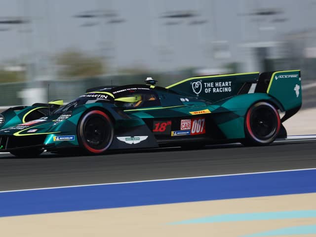 Ross Gunn pictured testing the Aston Martin Valkyrie in Qatar last weekend (Photo JEP)