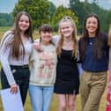 Happy students with their A-level results at Thornton College