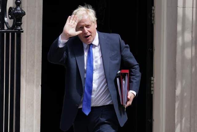 Prime Minister Boris Johnson departs 10 Downing Street, photo from Stefan Rousseau PA Images