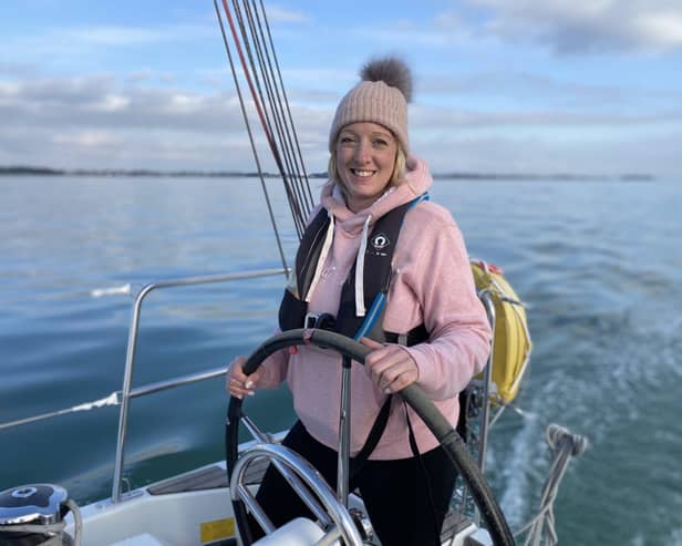 Natalie on one of the Oceans of Hope Day Sails