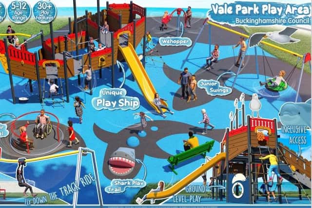 Design for the new play area at Vale Park, Aylesbury
