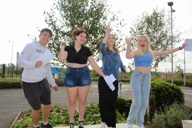 Sir Thomas Fremantle School students celebrate receiving their A-level results