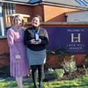 Home manager Claire Gascoigne with group commissioning manager Annelli Chatfield and Noel Orr of Omni Architects