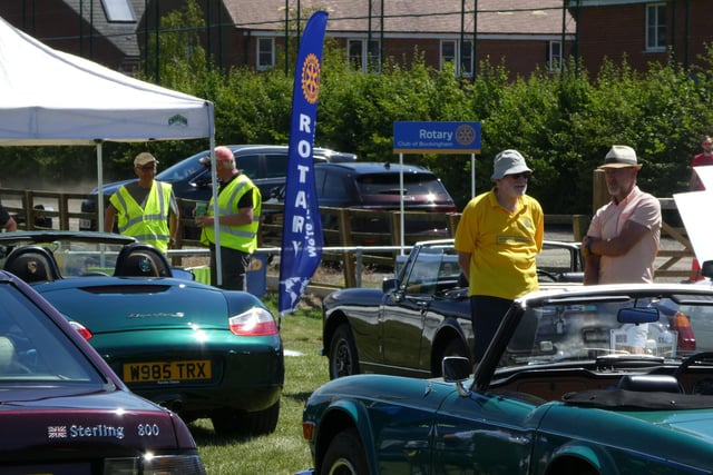 Some of the vehicles displayed on a sunny Buckingham day