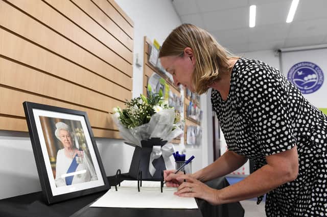 One of two books of condolence in Buckingham