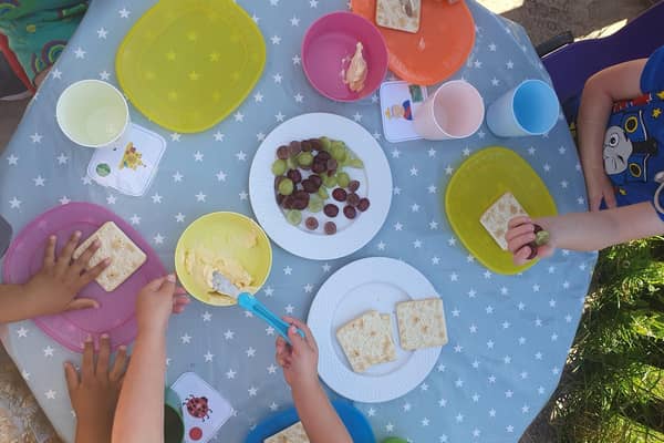 Snack time at Thornborough & Nash Pre-school