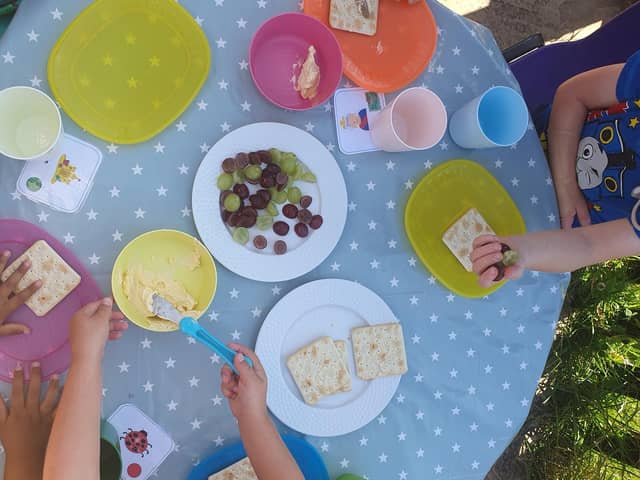 Snack time at Thornborough & Nash Pre-school