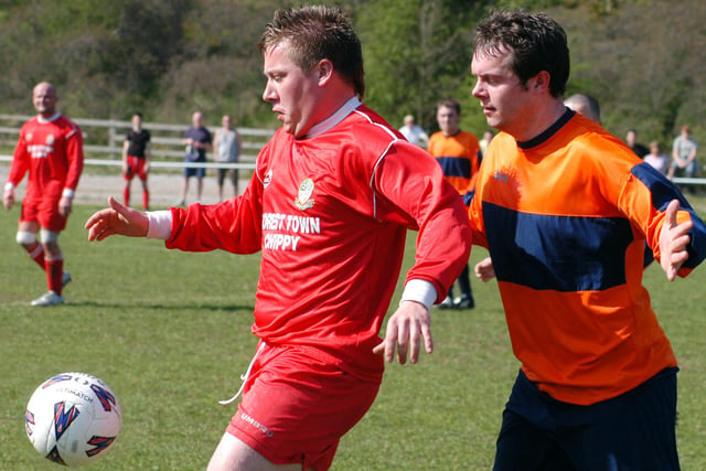 A competitive Sunday League cup final in 2007 between Portland Arms v Forest Town.