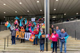 Demonstrators in Aylesbury yesterday