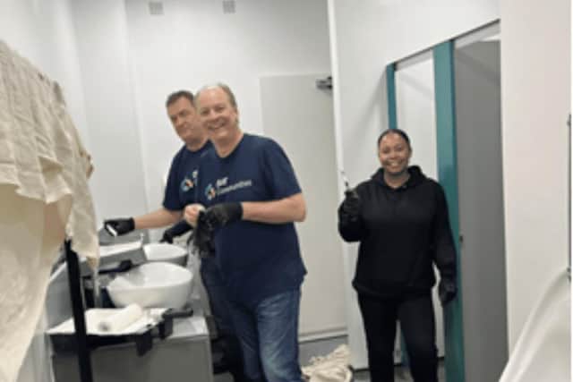 NHBC senior leadership team volunteer at The Caldecotte Xperience