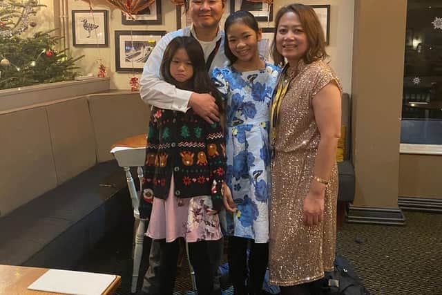 A recent photo of the Wong family