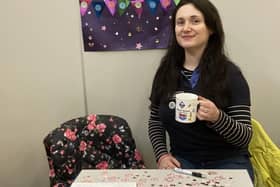 Amy in Girlguiding uniform at an Inspire event