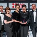 Leon Newth, Lisa Trybus, Karen Prins, Linda Hodges and Paul Manning collecting the award (photo from Telling Photography)