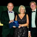 Peter and Rosemary Frohock with their award, presented by Matt Birtwistle
