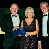 Peter and Rosemary Frohock with their award, presented by Matt Birtwistle