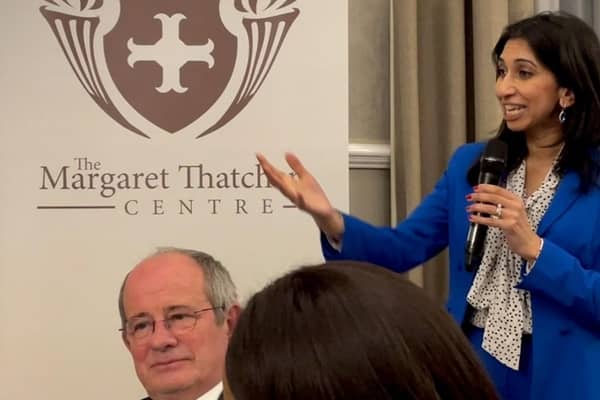 Home secretary Suella Braverman was guest of honour at the dinner after the conference