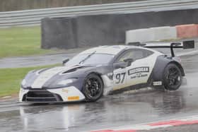 Ross Gunn pictured in British GT action at Oulton Park on Monday. (Photo by James Beckett)