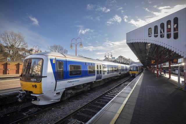 A Chiltern Railways train at London Marylebone station