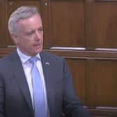 Rob Butler speaking in Westminster Hall yesterday, photo from Parliament TV