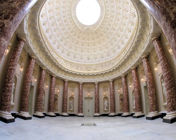 The Marble Saloon is an atmospheric and awe-inspiring room for yoga.