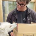 Jasper and Adam with a delivery - Animal News Agency 