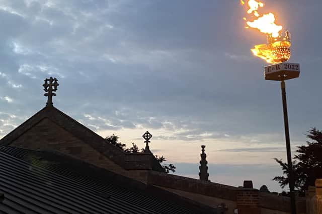 The Jubilee Beacon on top of the church roof