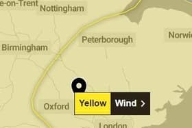 The Met Office has issued a Yellow Warning for the area