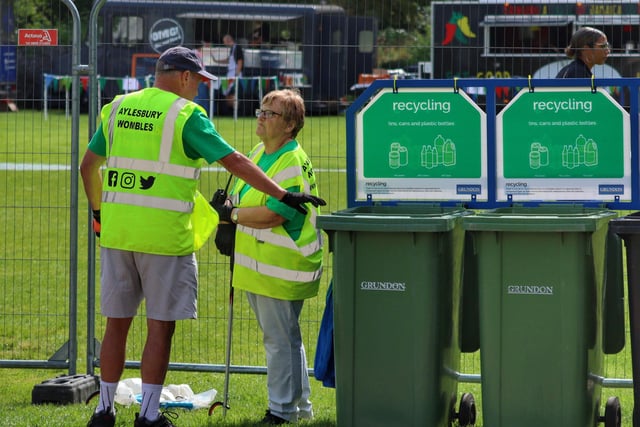 The volunteers kept Vale Park clean