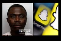 Goodness Sokoh used Snapchat to target his victims. Photos: Thames Valley Police and Getty Images