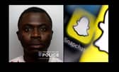 Goodness Sokoh used Snapchat to target his victims. Photos: Thames Valley Police and Getty Images