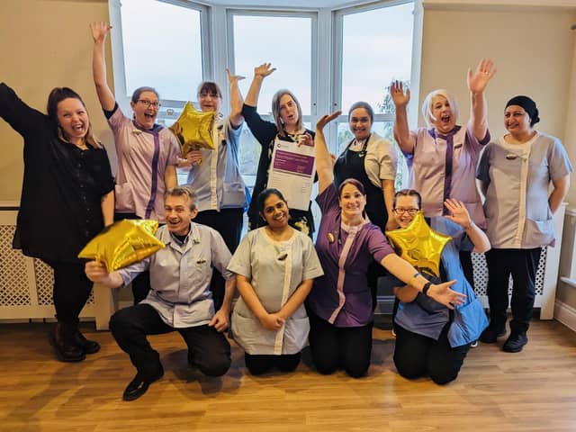 Byron House staff celebrate an 'Outstanding' rating