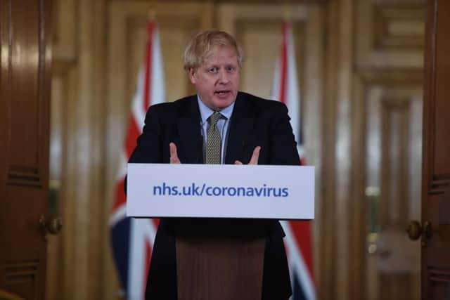 Boris Johnson gestures as he gives a press conference about the ongoing situation with the coronavirus (Photo: Eddie Mulholland - WPA Pool/Getty Images)