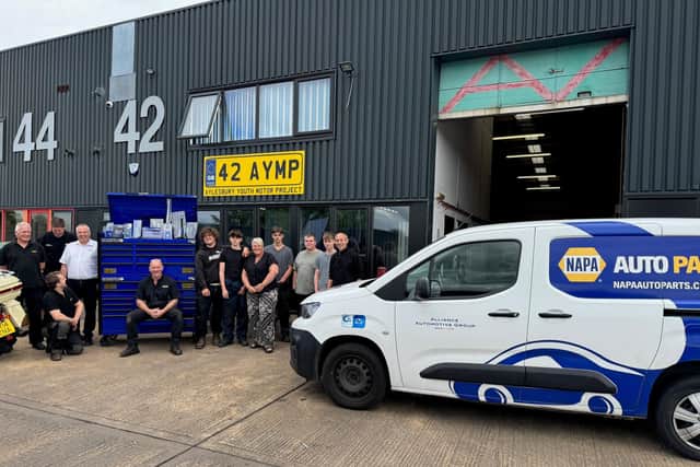 Local Supplier Napa Auto Parts donated a student tool box and tools